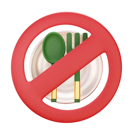 No Eat  3D Icon