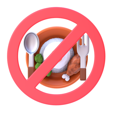 No Eat  3D Icon