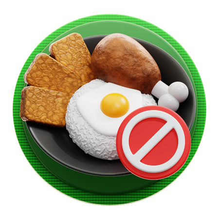 No Eat  3D Icon