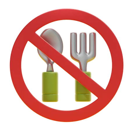 NO EAT 3D Icon