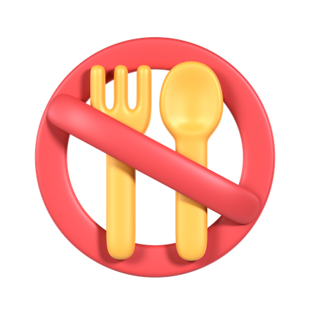 No Eating  3D Icon