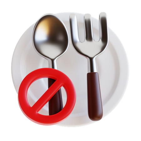 No Eating  3D Icon