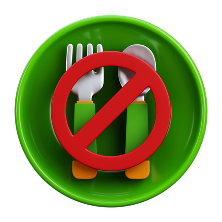 No Eating  3D Icon