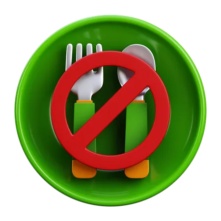 No Eating  3D Icon