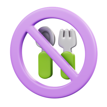 No Eating  3D Icon