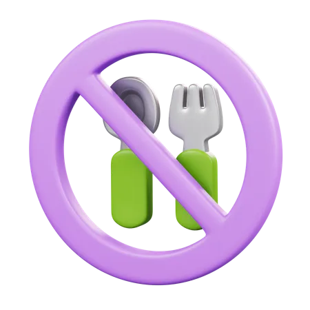 No Eating  3D Icon