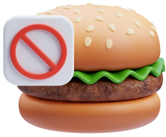 No Eating  3D Icon