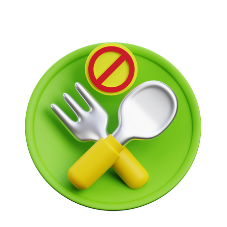 No Eating  3D Icon