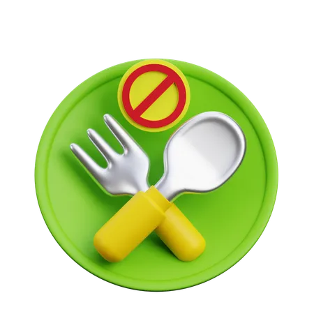 No Eating  3D Icon