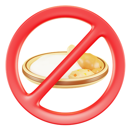 No eating  3D Icon