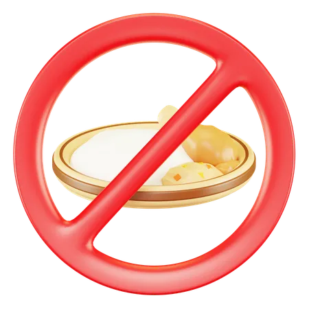 No eating  3D Icon