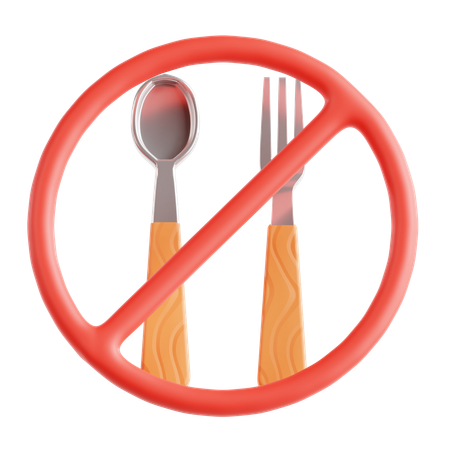 No Eating 3D Icon