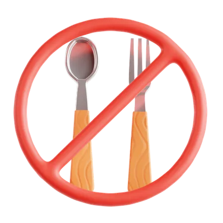 No Eating 3D Icon