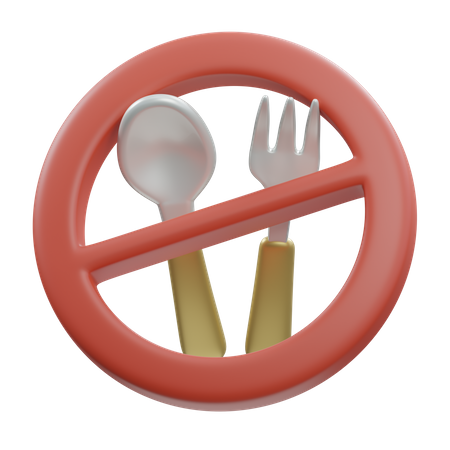 No Eating  3D Icon