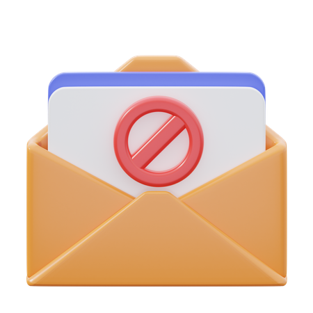 No Email  3D Icon