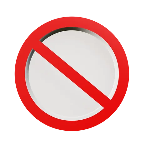 No Entry  3D Icon