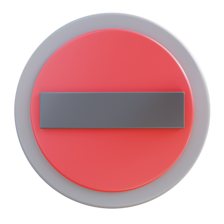 No Entry  3D Icon