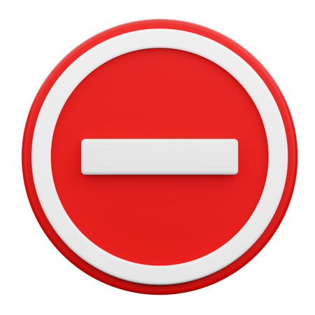 No Entry  3D Icon