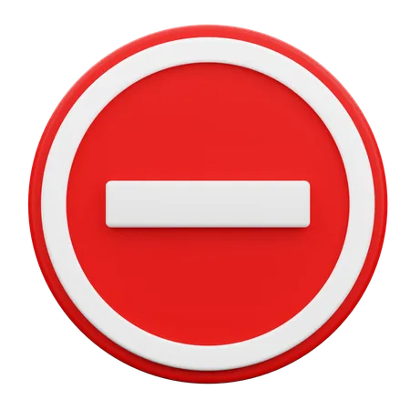 No Entry  3D Icon