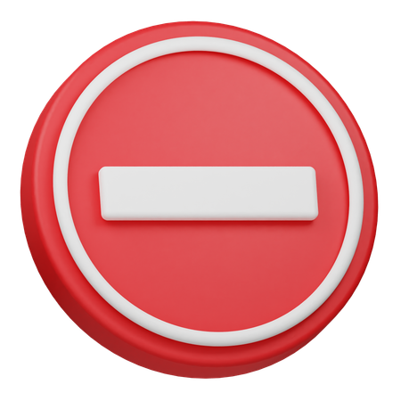 No Entry  3D Icon