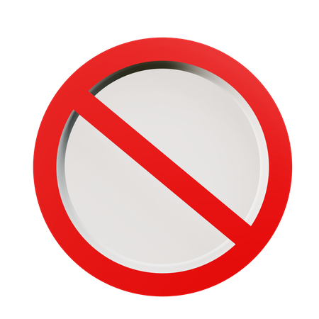 No Entry  3D Icon