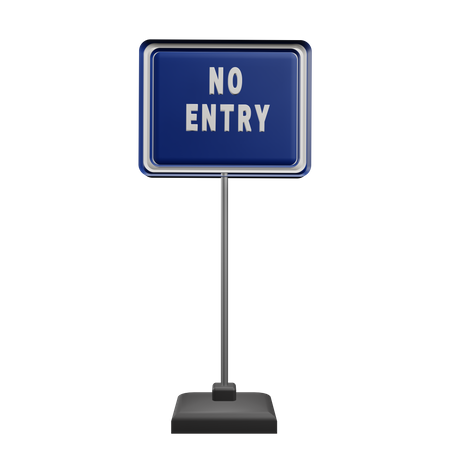 No Entry Board  3D Icon