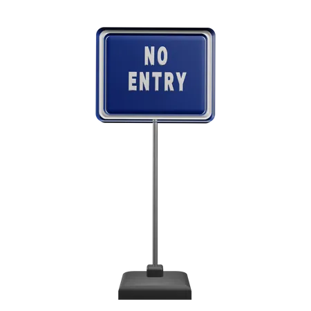 No Entry Board  3D Icon