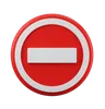 No entry Sign 3d icon