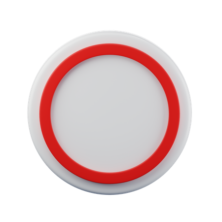 No entry Sign 3d icon  3D Icon