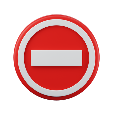 No entry Sign 3d icon  3D Icon