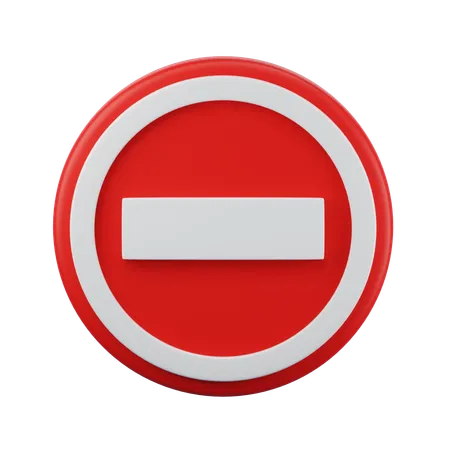 No entry Sign 3d icon  3D Icon