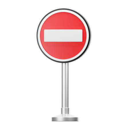No entry sign  3D Icon