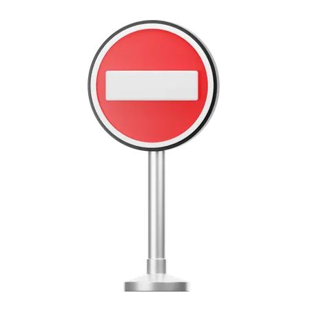 No entry sign  3D Icon