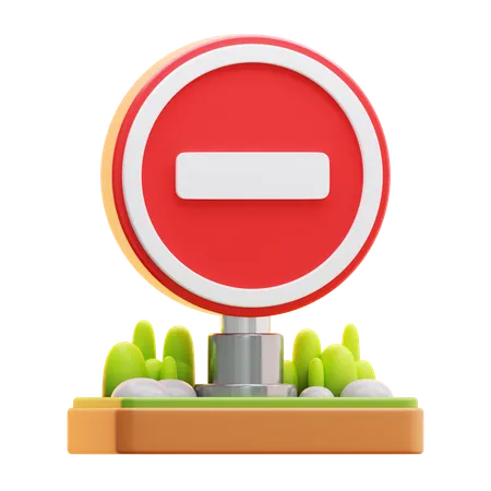 No entry sign  3D Icon