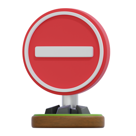 NO ENTRY SIGN  3D Icon