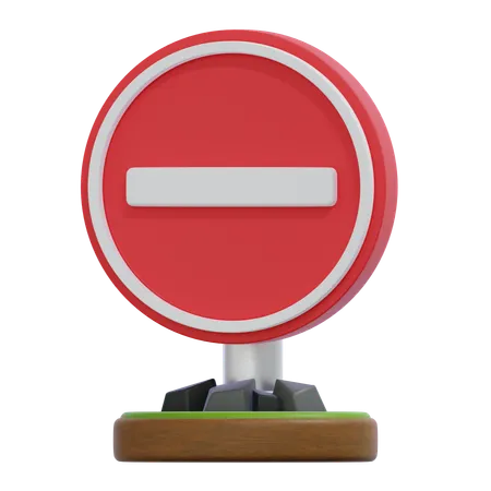 NO ENTRY SIGN  3D Icon