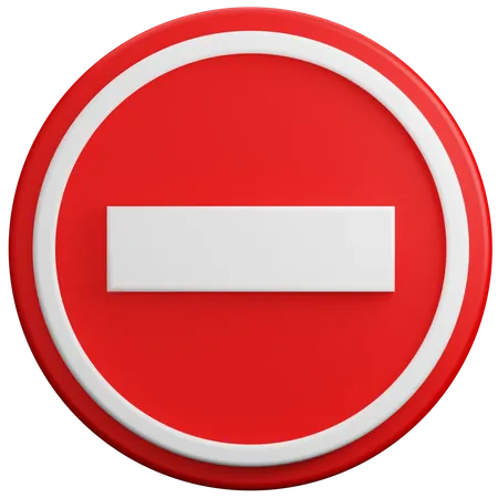 No Entry Sign  3D Illustration