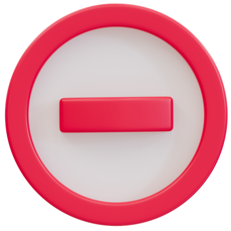 No Entry Sign Prohibition Symbol  3D Icon