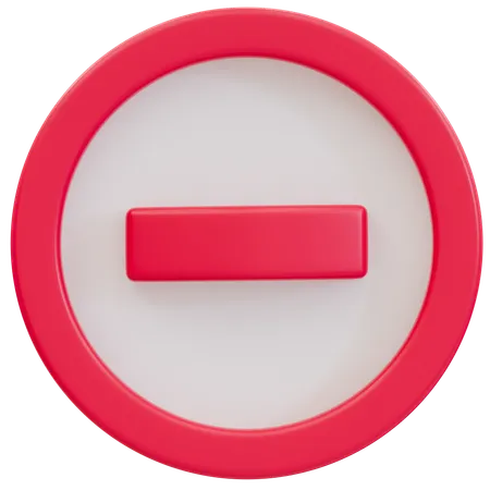 No Entry Sign Prohibition Symbol  3D Icon