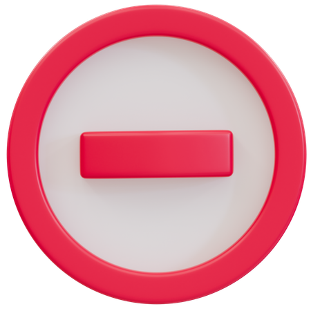 No Entry Sign Prohibition Symbol  3D Icon