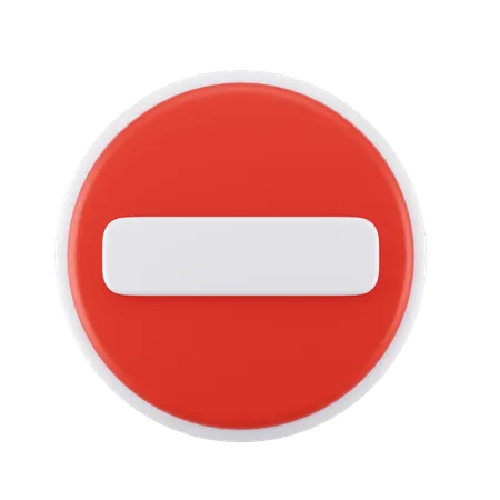 No Entry Signs  3D Icon