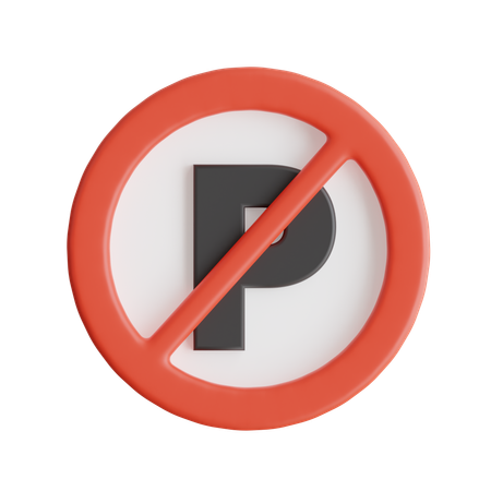 No estacionar  3D Icon