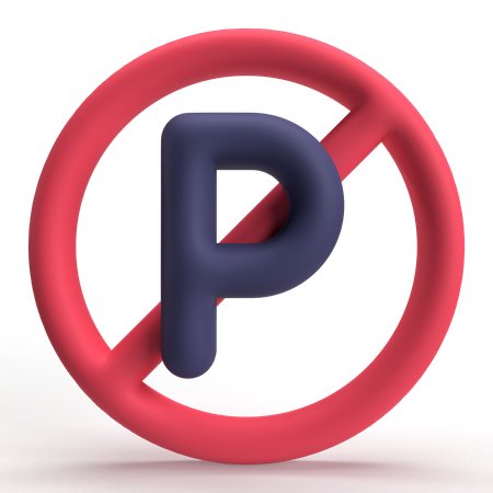 No estacionar  3D Icon