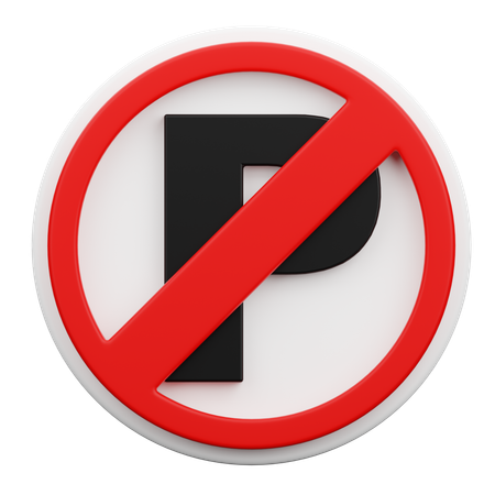 No estacionar  3D Icon