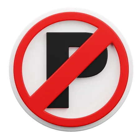 No estacionar  3D Icon