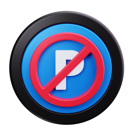 No estacionar  3D Icon