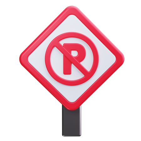 No estacionar  3D Icon