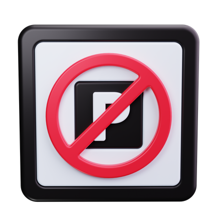 No estacionar  3D Icon