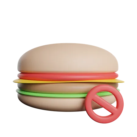 No Fast Food  3D Icon