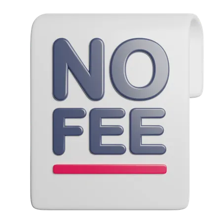 No Fee Banned Tip 3D Icon